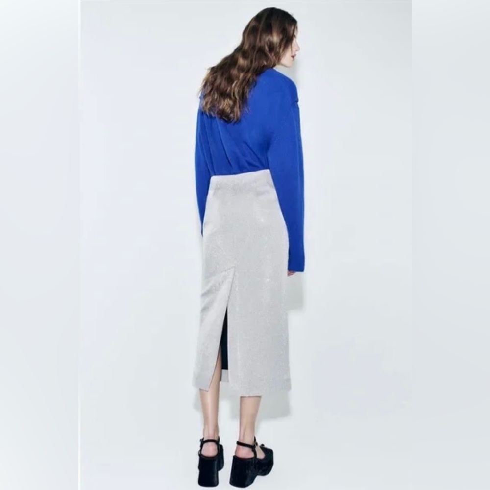 Zara Shiny Pencil Skirt ZW Collection - Picture 5 of 10